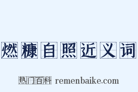 燃糠自照近义词是什么意思的图片